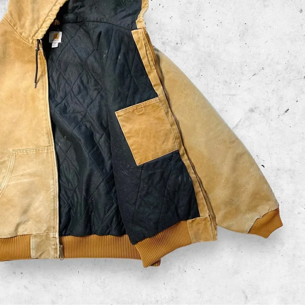 Carhartt J130 BRN Insulated Duck Active Jacket, 12oz Heavyweight, Brown, 3XL